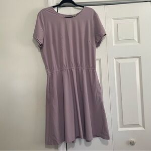 Duluth Trading Co. Soft Mauve/Rose Mid Length Dress Pockets Size Large